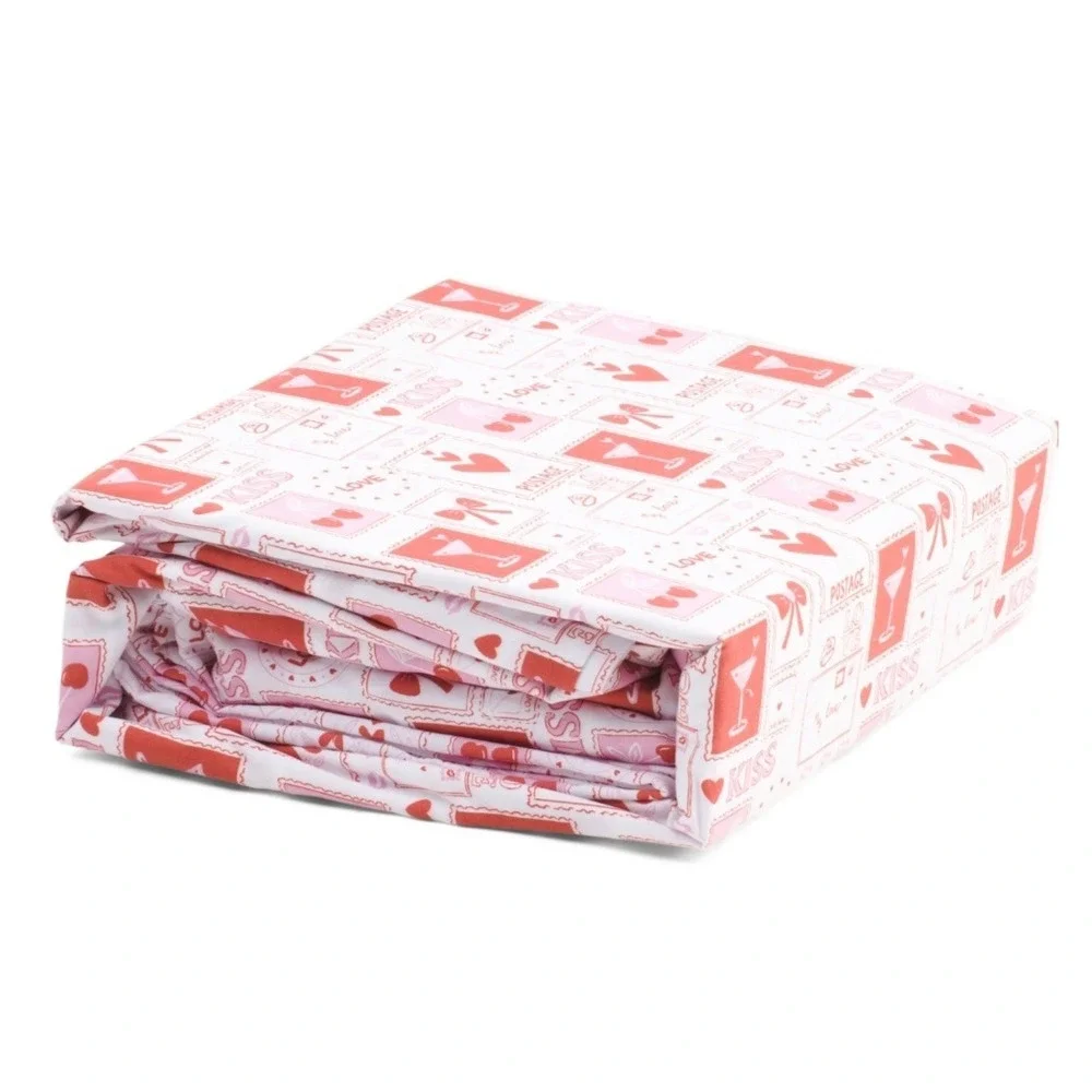 EnVogue Valentines Day Stamp 4PC Sheet Set Queen Red Pink Hearts Love Bows NWT
